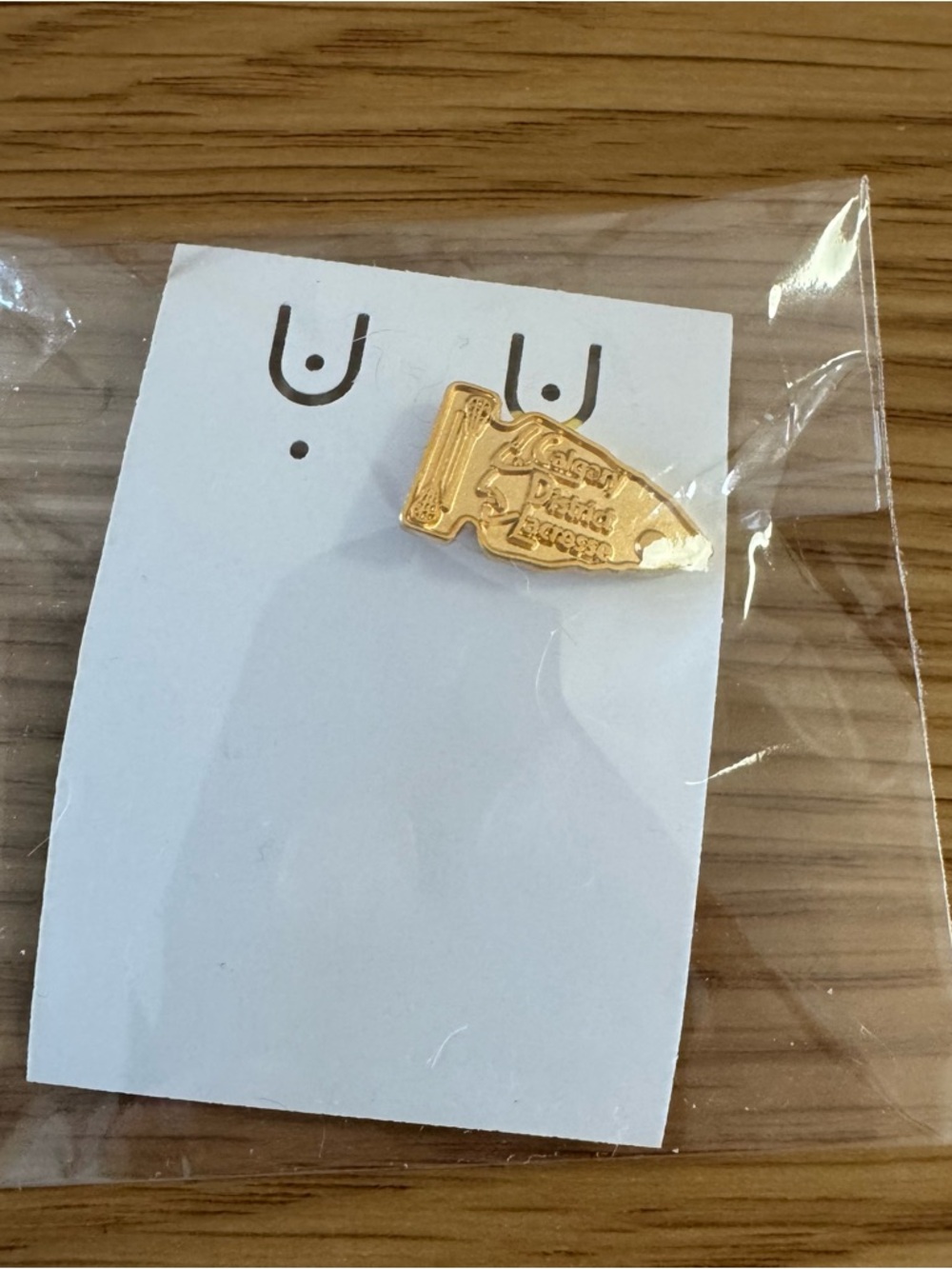 Gold Tone Calgary District Lacrosse Pin